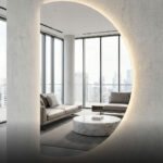 מראה מעוצבת חצי ירח