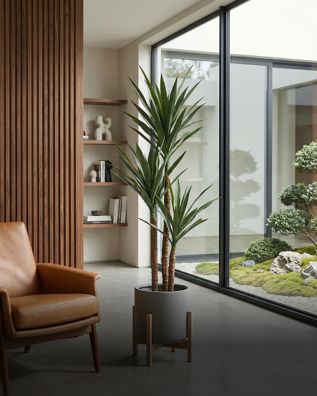 1 עציץ מלאכותי מעוצב – תמונה 1