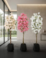 עציץ מלאכותי מעוצב בצבעים