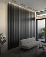 חיפוי קיר סרגלים דגם 027 שחור