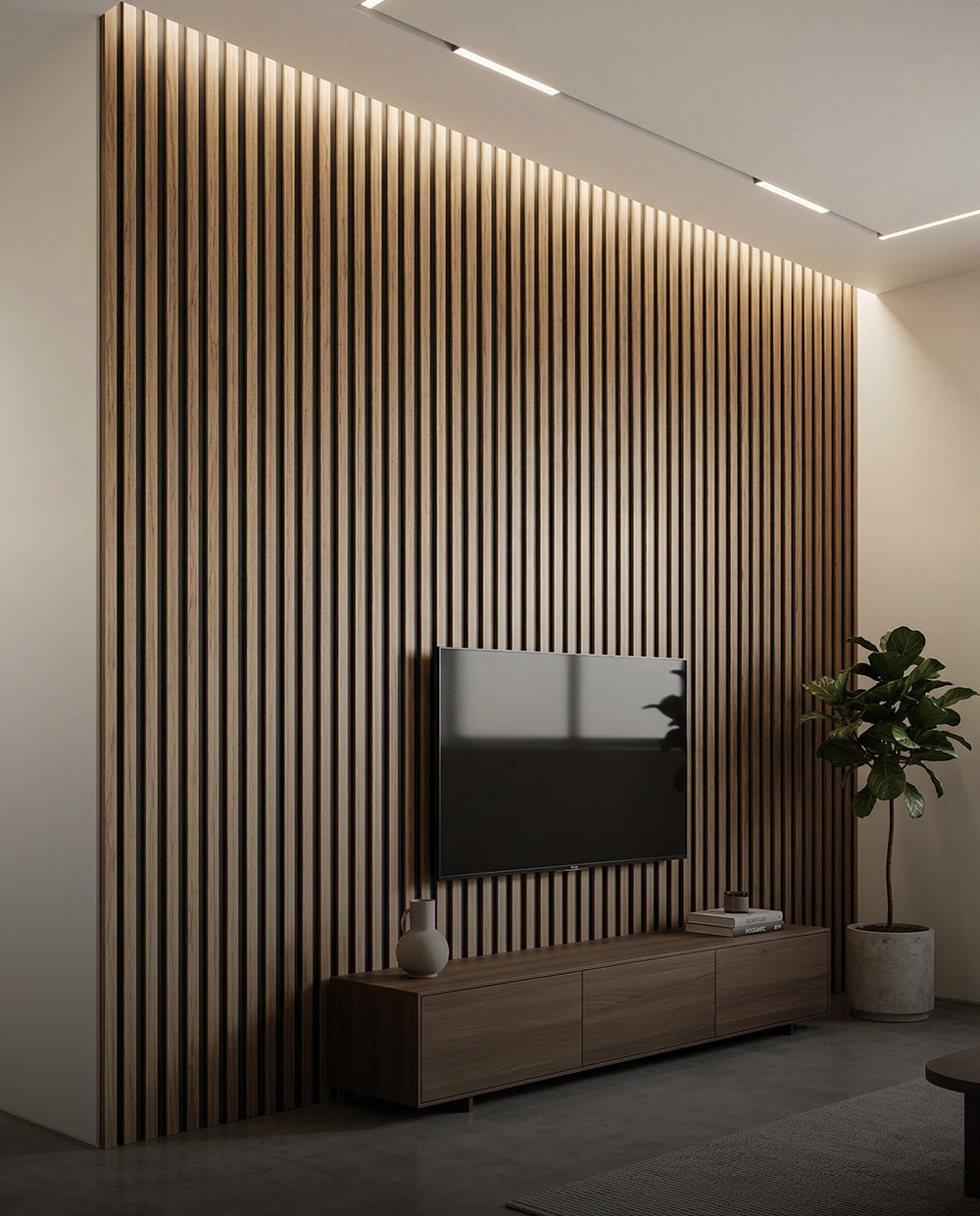 19 חיפוי קיר סרגלים חום שחור – תמונה 1