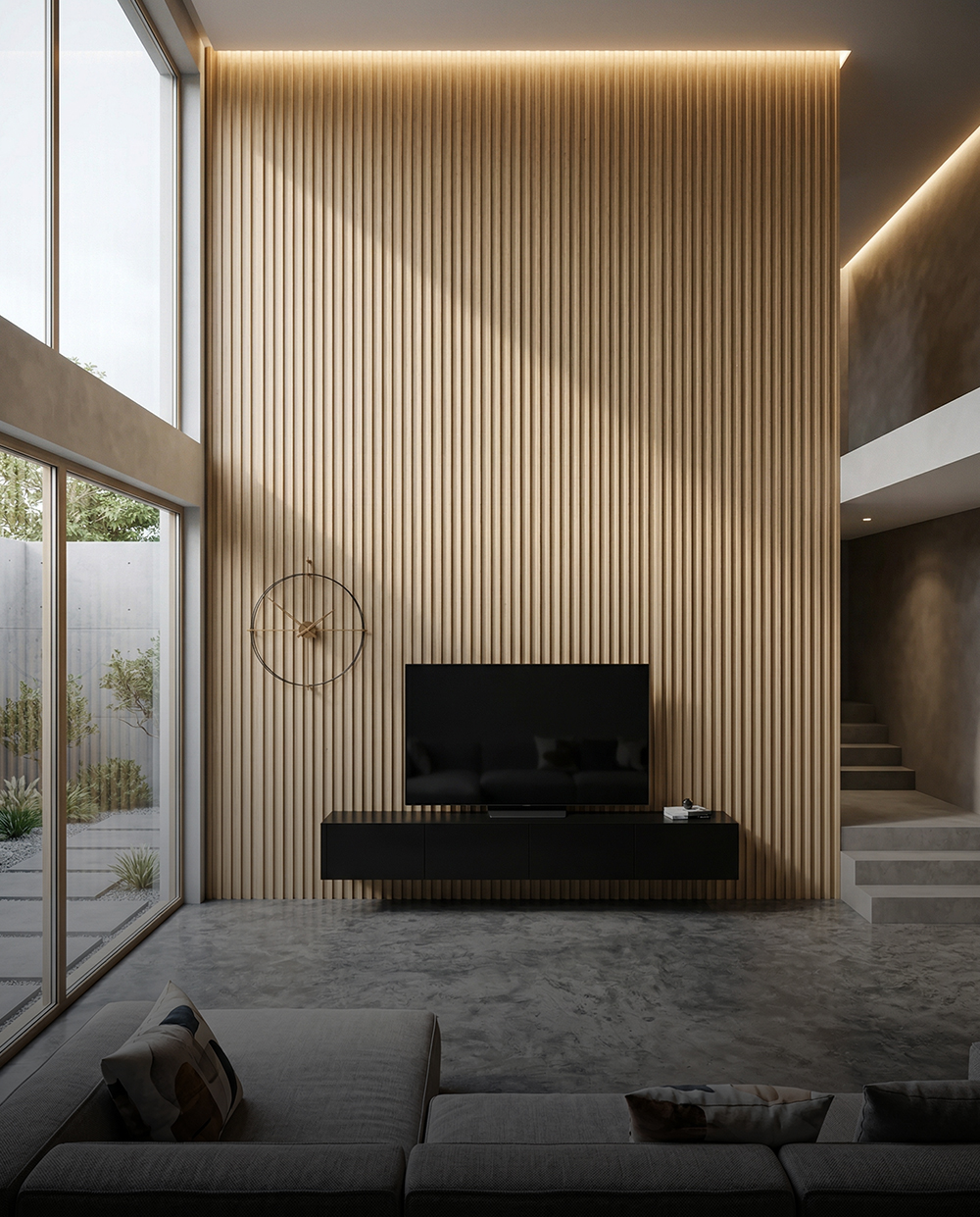 2 חיפוי קיר סרגלים חום בהיר – תמונה 1