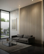 חיפוי קיר סרגלים קרם