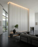 חיפוי קיר סרגלים לבן