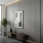 חיפוי קיר סרגלים אפור