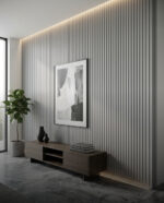 חיפוי קיר סרגלים אפור