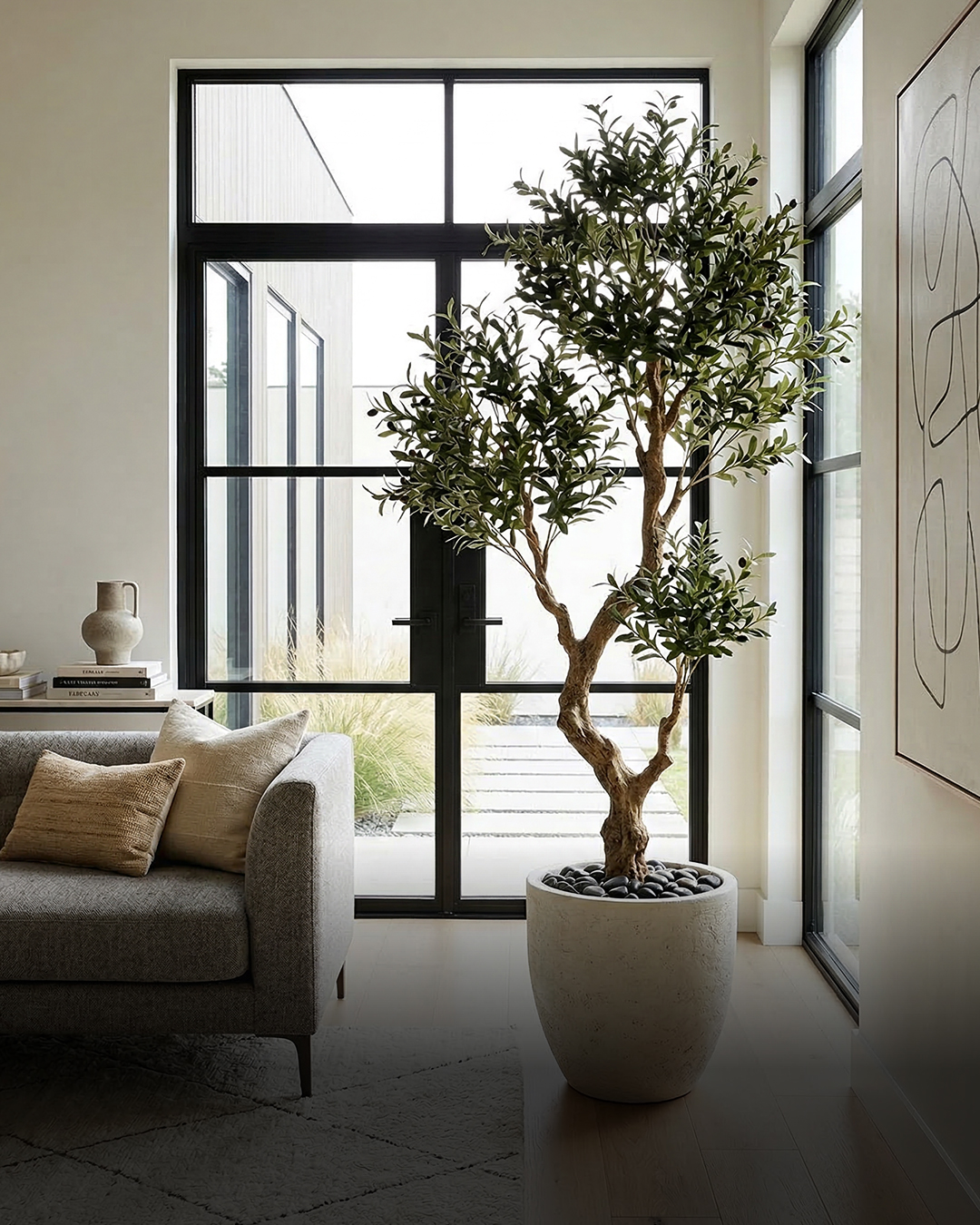 9 עציץ מלאכותי מעוצב – תמונה 1