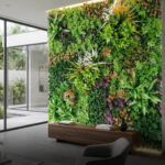 חיפוי קיר צמחייה מלאכותית